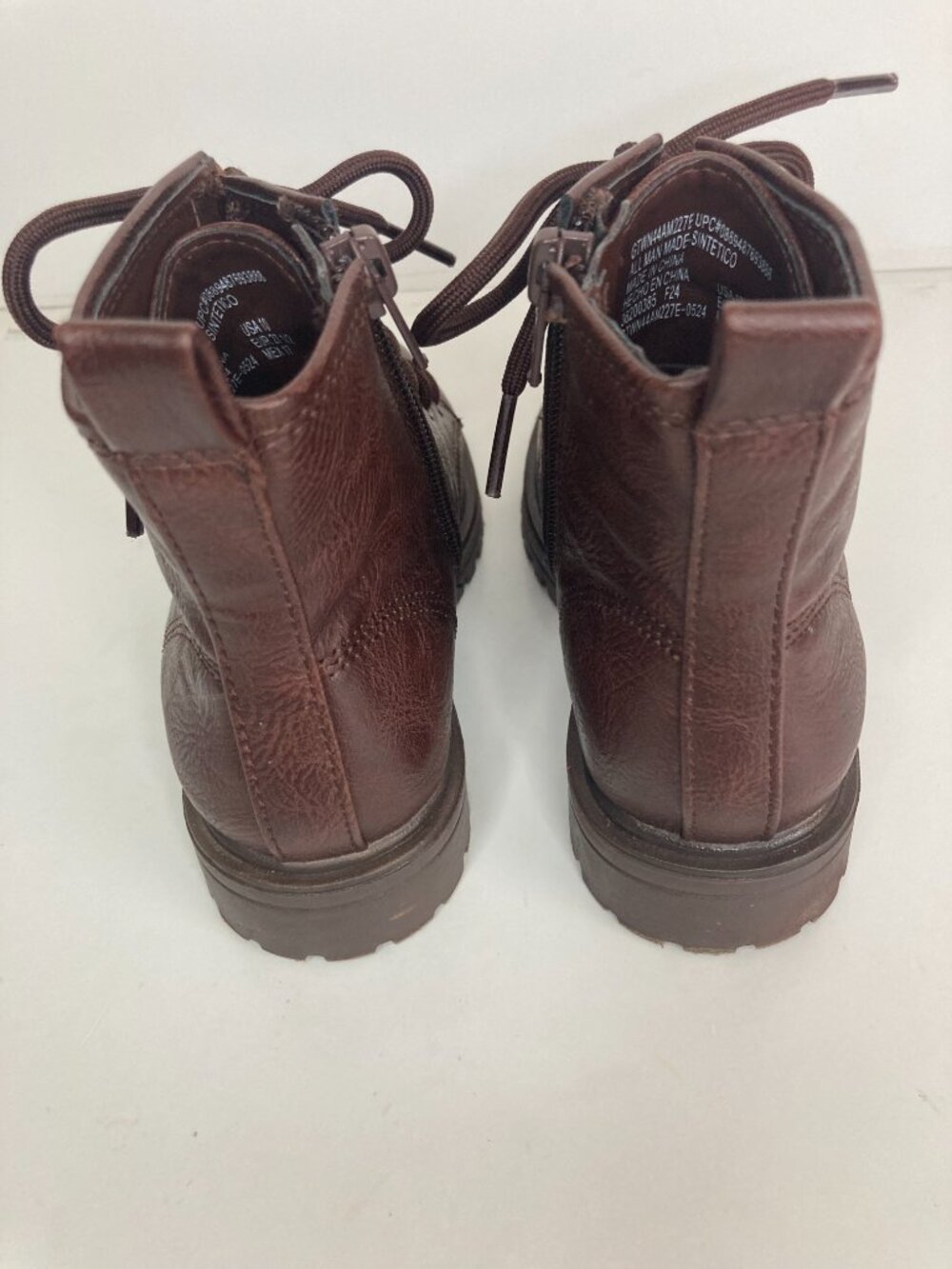 Wonder Nation Boys Brown High Top Boots/ Size 10 Toddler - Picture 5 of 9